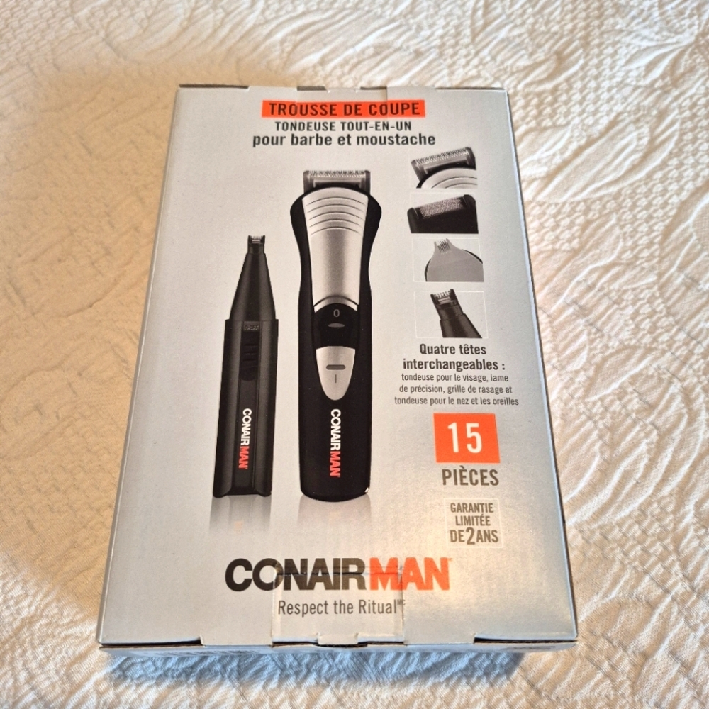 Conair Man 15 piece beard & moustache trimmer new in unopened box